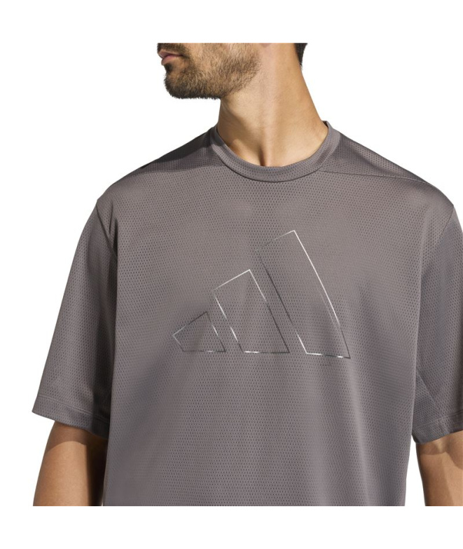 Camiseta de Fitness adidas Po Es Mesh Homem Carvão
