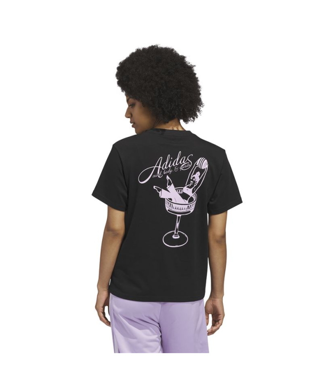 Camiseta adidas Sc Pilates Mulher Preto