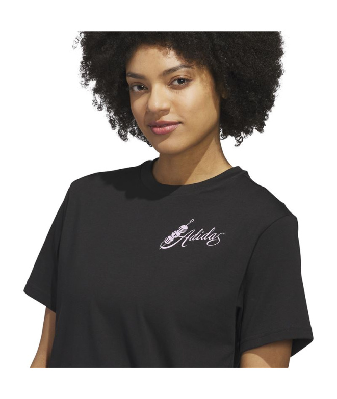 Camiseta adidas Sc Pilates Mulher Preto