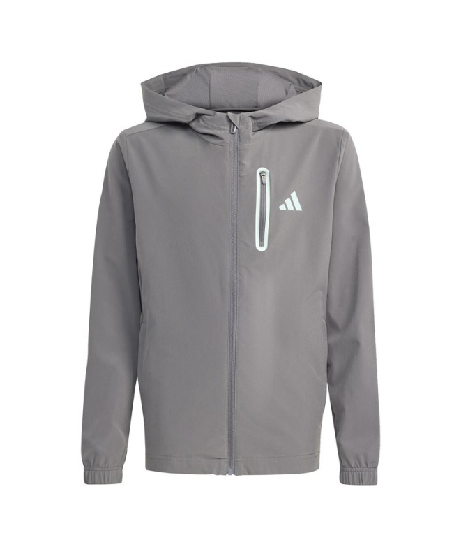 Casaco adidas Wv Tt Menino Gricua/Verde