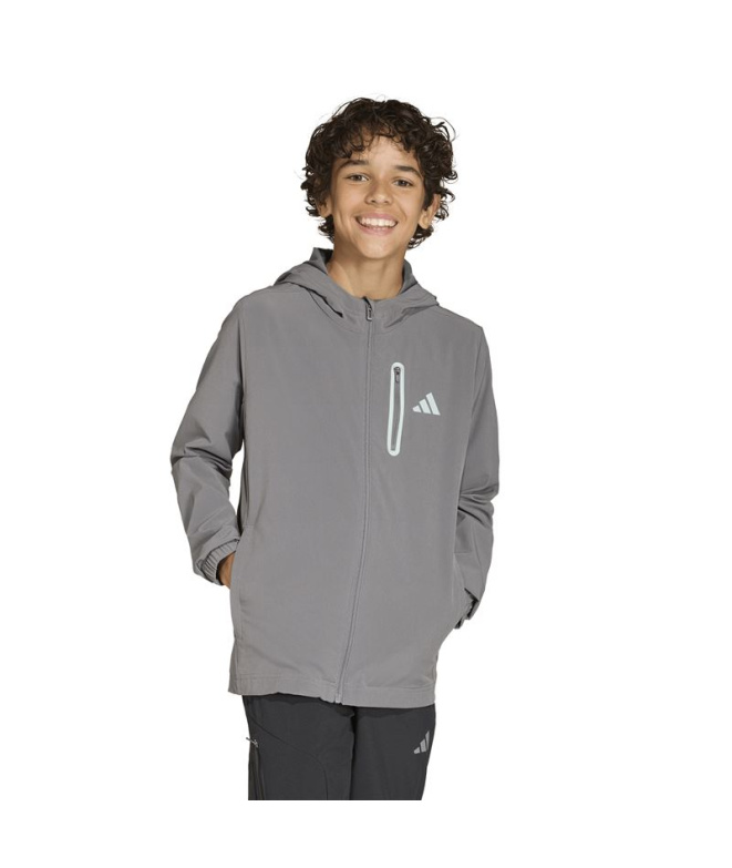 Casaco adidas Wv Tt Menino Gricua/Verde