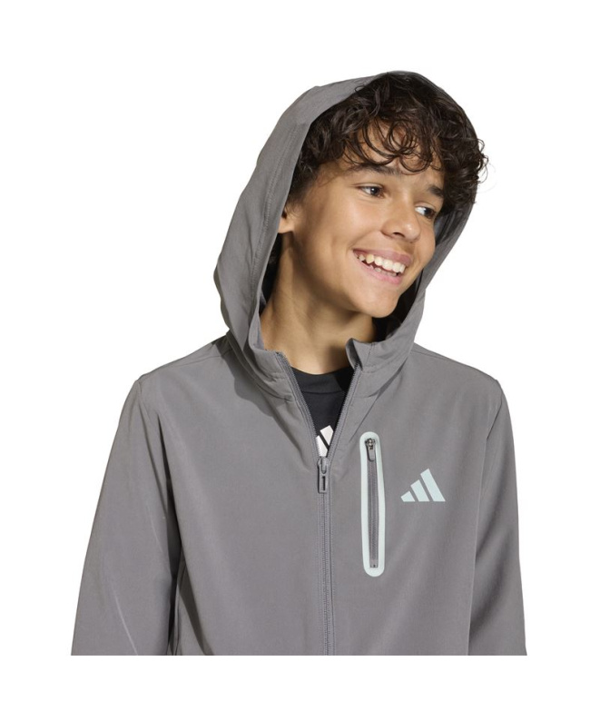 Casaco adidas Wv Tt Menino Gricua/Verde