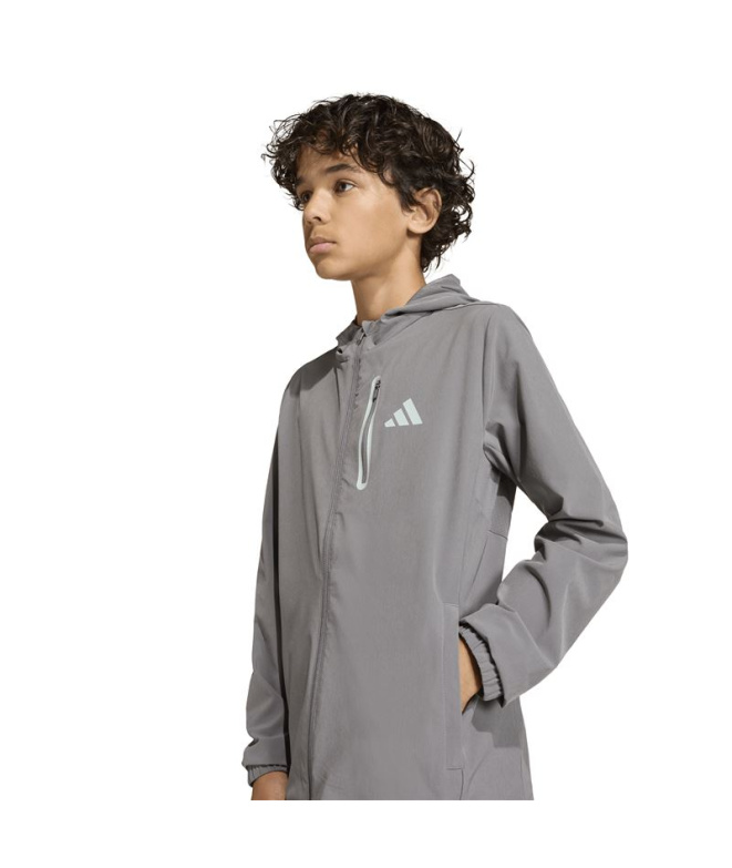 Casaco adidas Wv Tt Menino Gricua/Verde