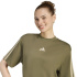 Camiseta adidas 3 Bandas Sj Bf Mujer Estoli/Cama