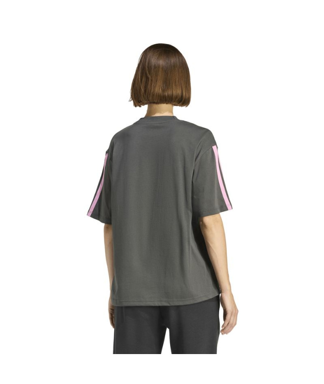 T-shirt adidas 3 Bandes Sj Bf Femme Gris/Stfltr