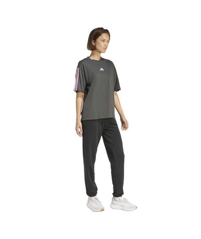 T-shirt adidas 3 Bandes Sj Bf Femme Gris/Stfltr