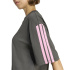 Camiseta adidas 3 Bandas Sj Bf Mulher Cinza/Stfltr