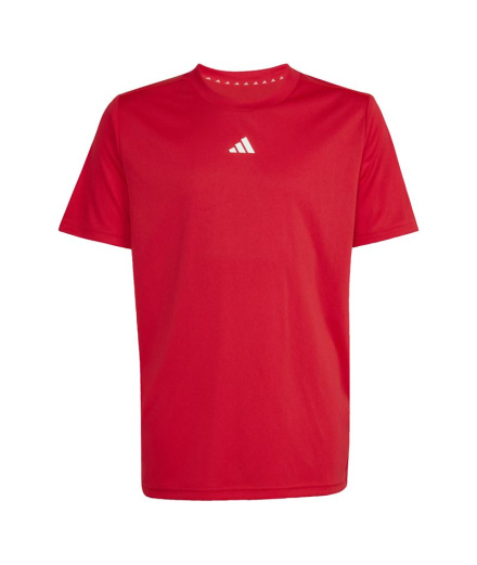 Camiseta de Fitness adidas Tr-Es Infantil Granate/Branco