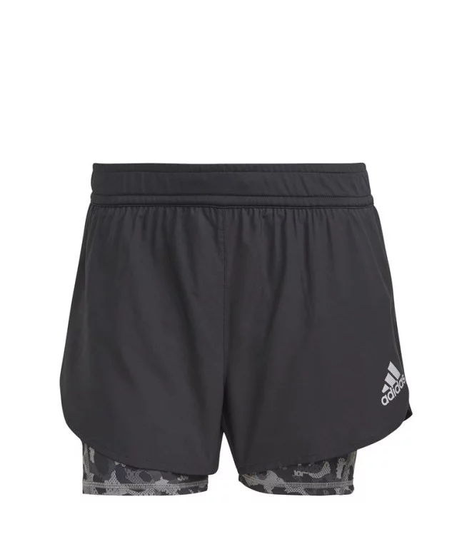 Short de running adidas Fast Two-in-One Primeblue Graphic