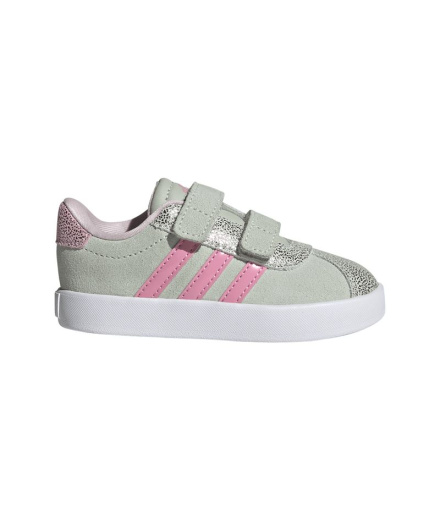 Sapatilhas adidas VL Court 3.0 Cf Infantil Verde/Rosgoz/Rosa