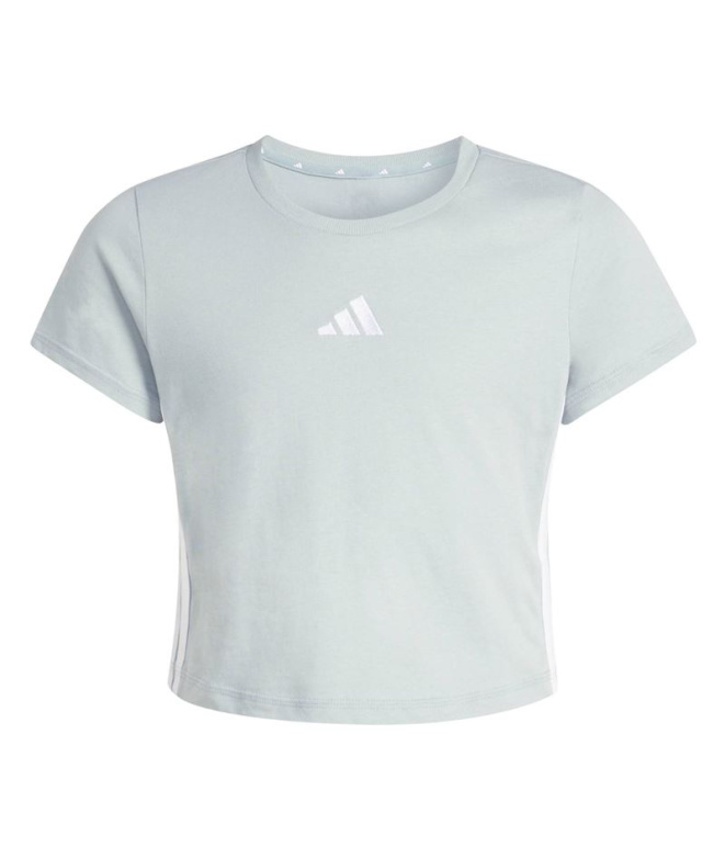 T-shirt adidas Jg 3 Bandes Bébé Fille Sama/Blanc