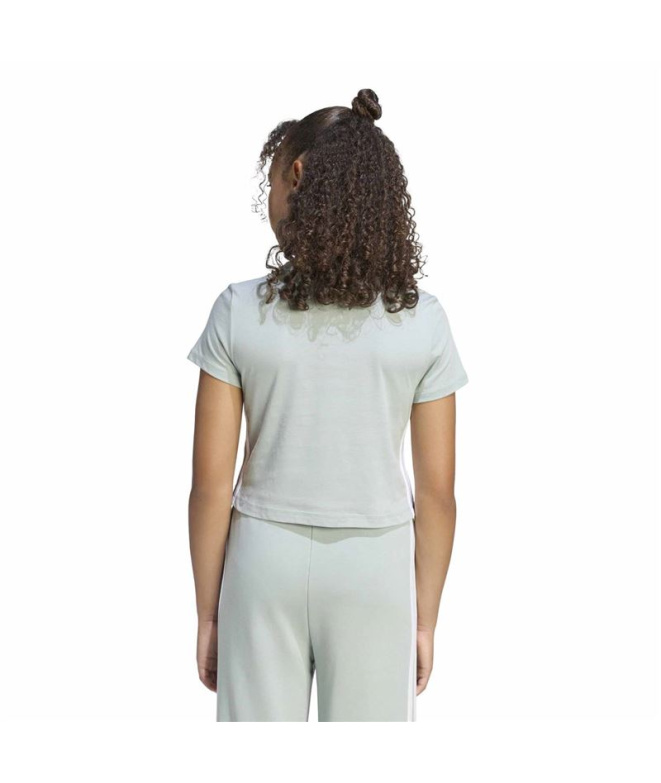 T-shirt adidas Jg 3 Bandes Bébé Fille Sama/Blanc