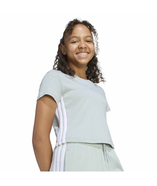 T-shirt adidas Jg 3 Bandes Bébé Fille Sama/Blanc