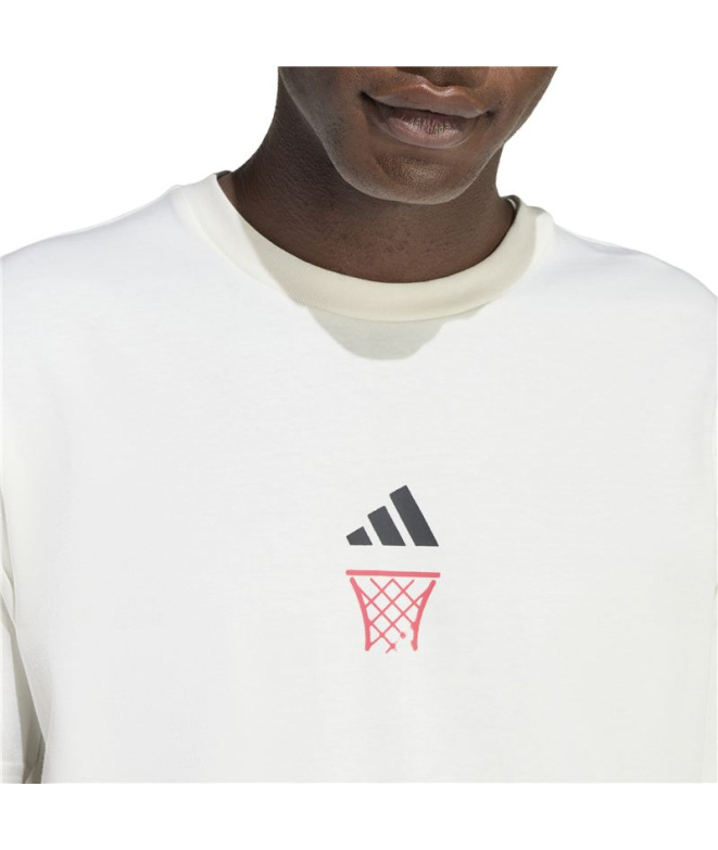 T-shirt adidas Anx Hoop Homme Blanc