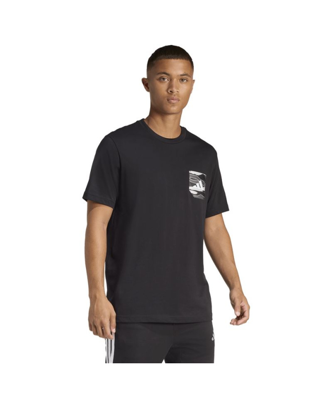 T-shirt adidas Camo Pkt Homme Noir