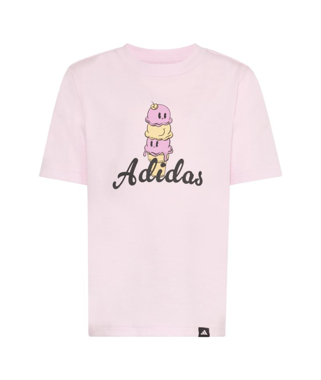 T-shirt adidas Lk Food Enfant Rose