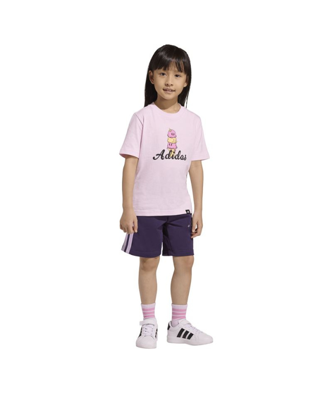 T-shirt adidas Lk Food Enfant Rose
