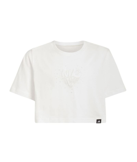 T-shirt adidas Jg Glam Fille Blanc
