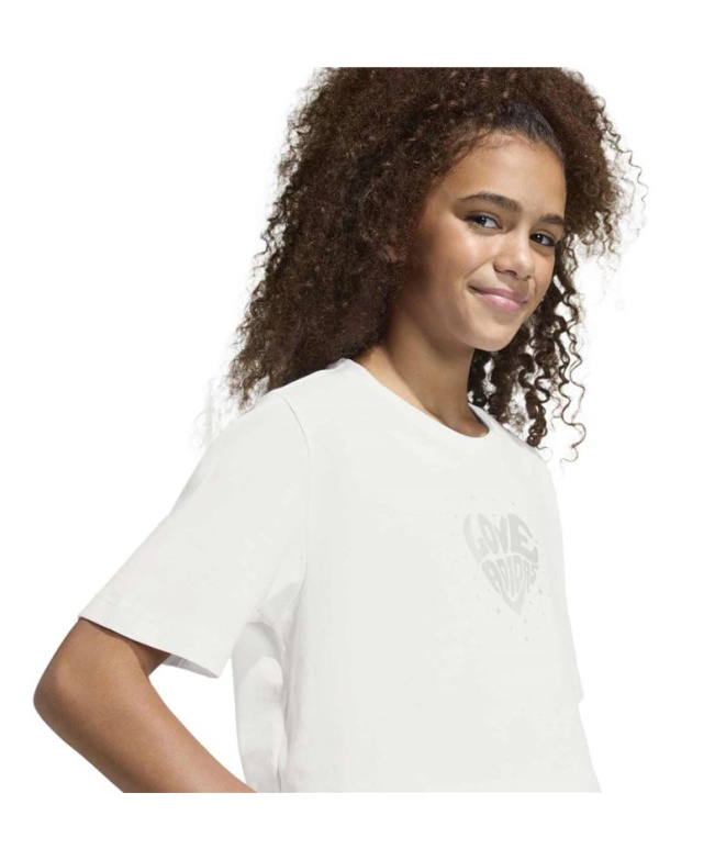 Camiseta adidas Jg Glam Niña Blanco