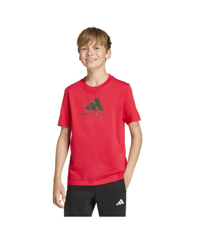 T-shirt adidas Camo Train T2 Enfant Grenat