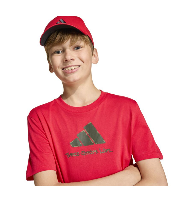 T-shirt adidas Camo Train T2 Enfant Grenat