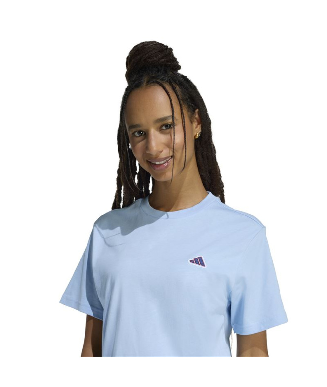 Camiseta adidas Col Icon Mulher Azul