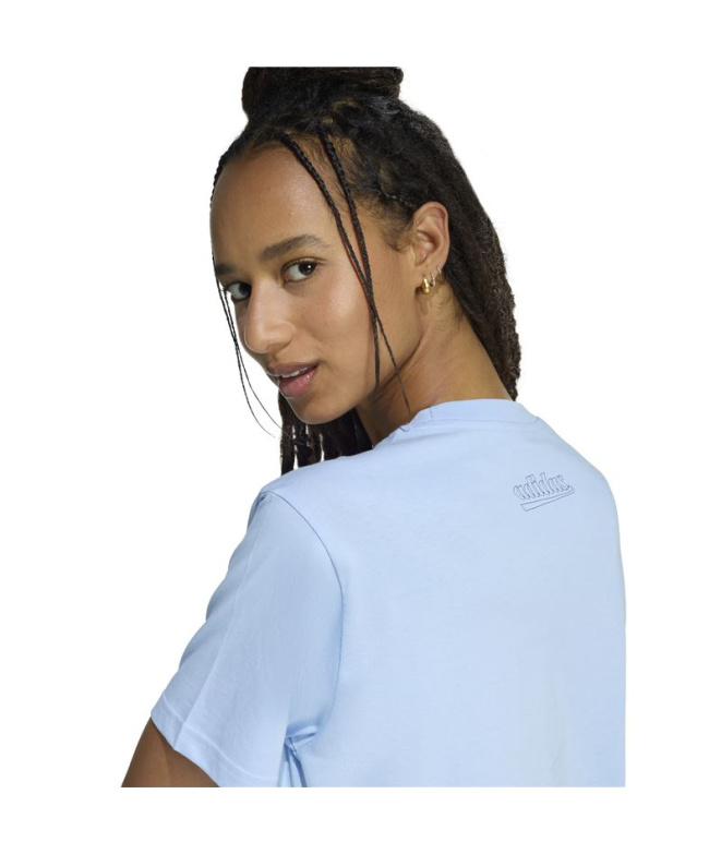 Camiseta adidas Col Icon Mulher Azul