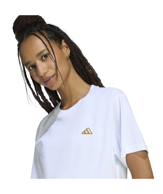 Camiseta adidas Col Icon Mulher Branco