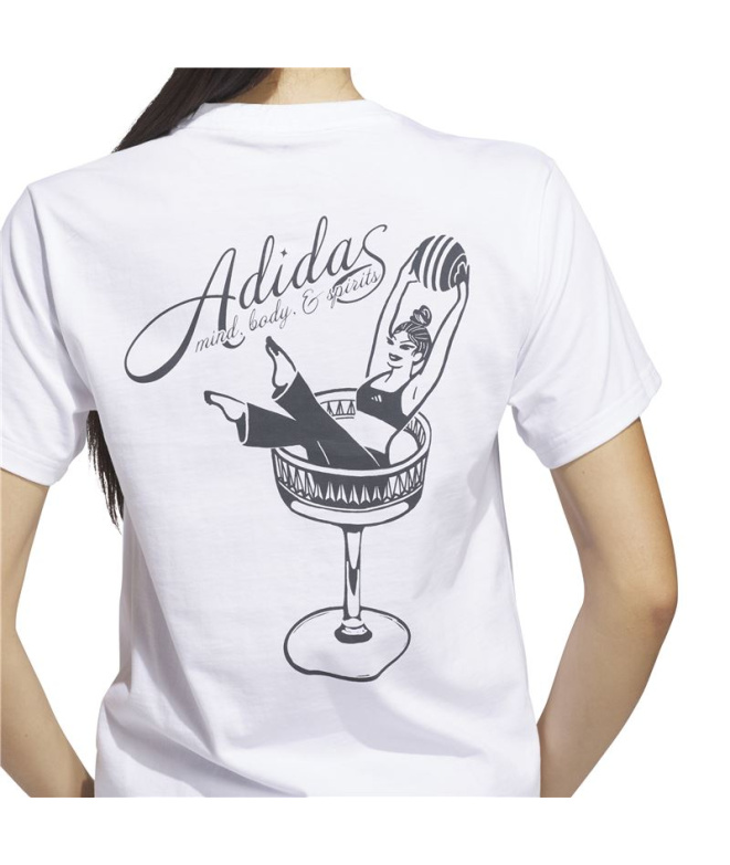 Camiseta adidas Sc Pilates Mulher Branco