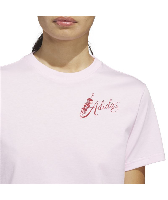 Camiseta adidas Sc Pilates Mulher Rosa