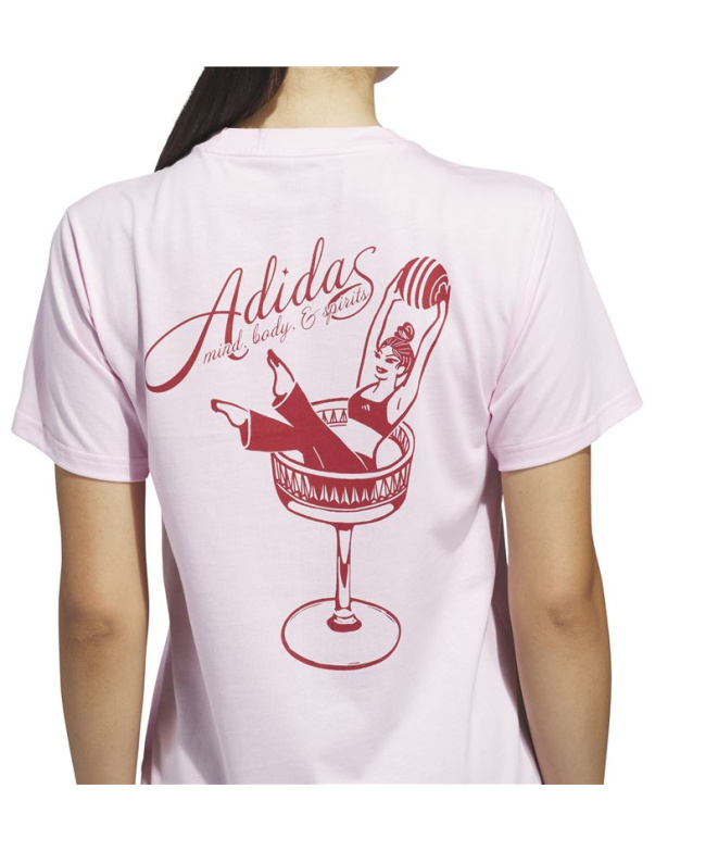 Camiseta adidas Sc Pilates Mulher Rosa