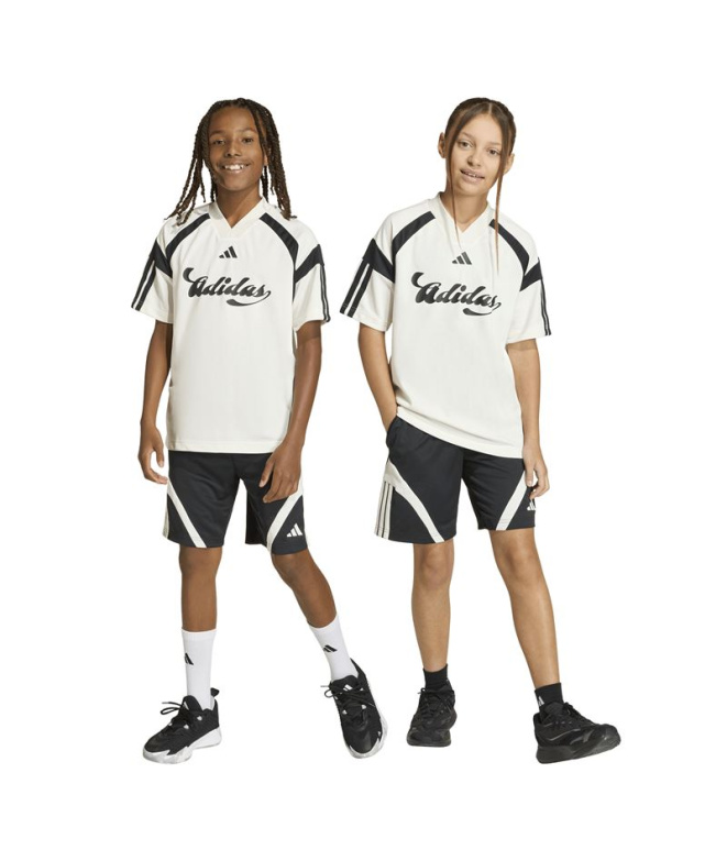 Calça adidas Hot Sho Infantil Preto/Branco/Branco