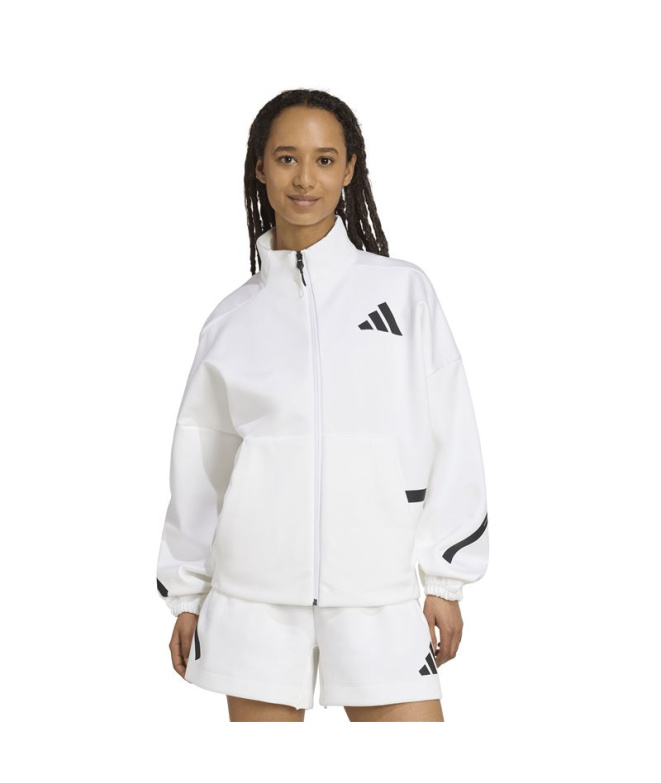 Moletom adidas Z.N.E. Tt Mulher Branco