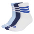 Meias adidas 3 Bandas Ess Mid 3P Azul Escuro/Branco/Azul