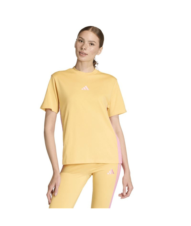 Camiseta adidas 3 Bandas Sj Mujer Mase/Stfltr