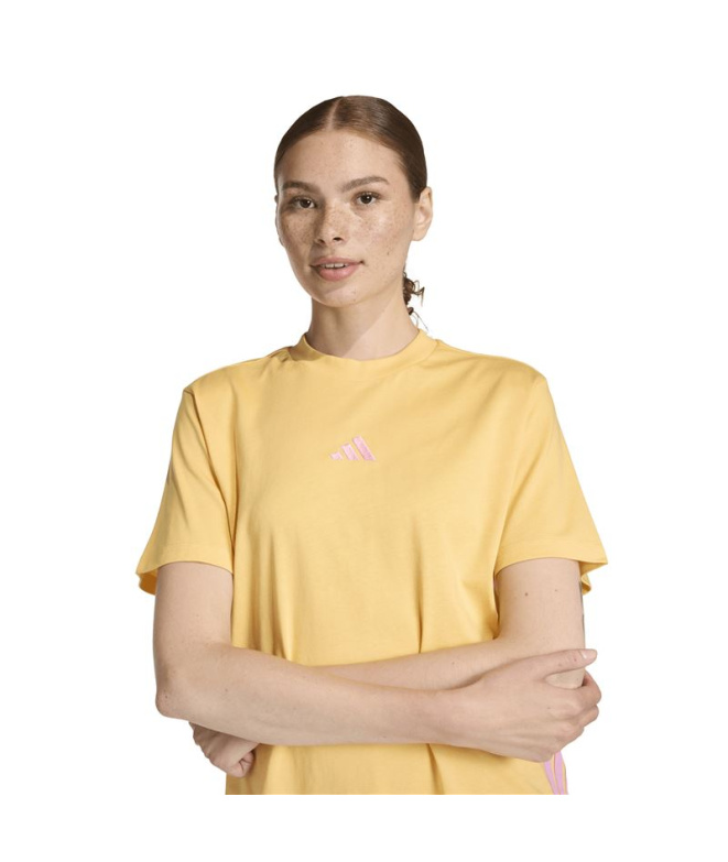 Camiseta adidas 3 Bandas Sj Mujer Mase/Stfltr