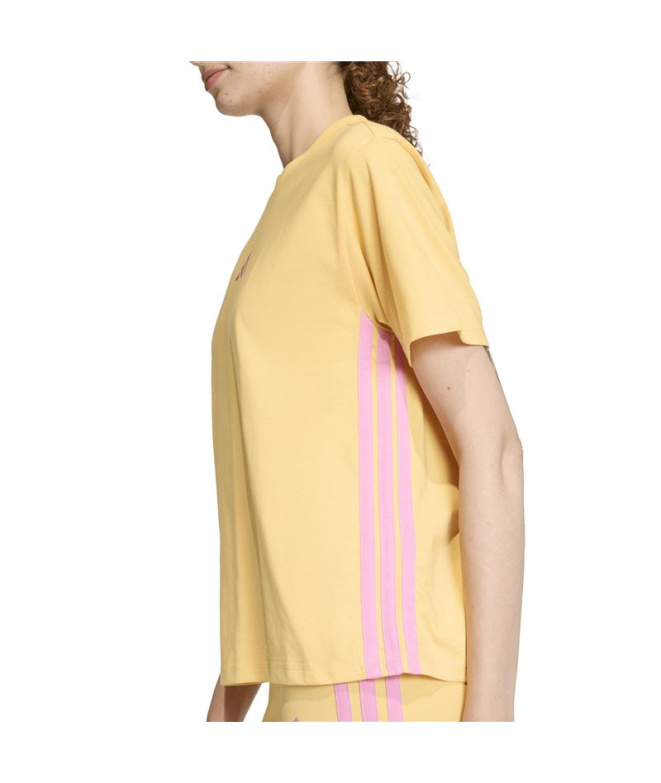 Camiseta adidas 3 Bandas Sj Mujer Mase/Stfltr