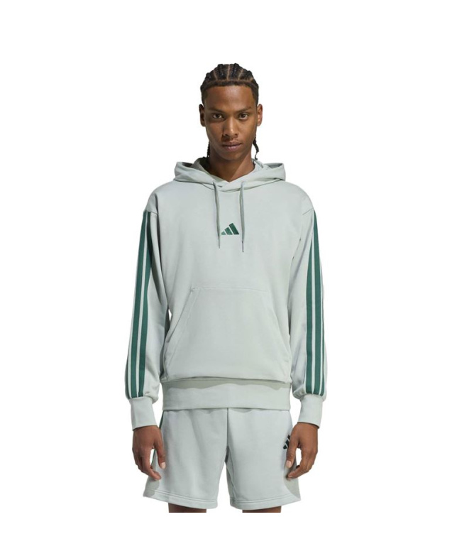 Sweat adidas 3 Bandas Ft Hd Homme Sama/Vert