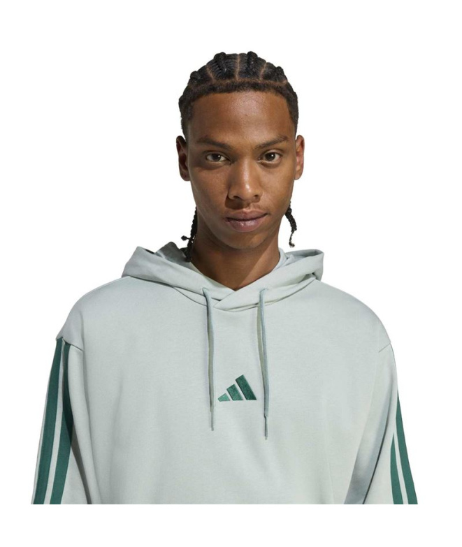 Moletom adidas 3 Bandas Ft Hd Homem Sama/Verde