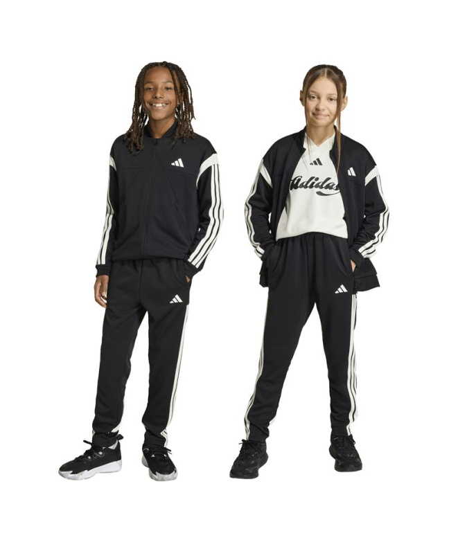 Pantalons adidas Chaud Enfant Noir/Blanc/Blanc