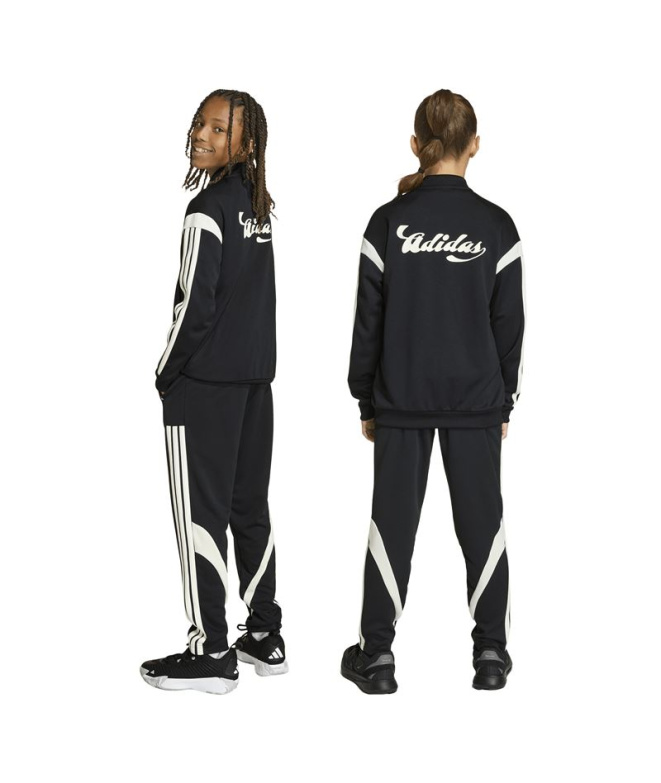 Pantalons adidas Chaud Enfant Noir/Blanc/Blanc