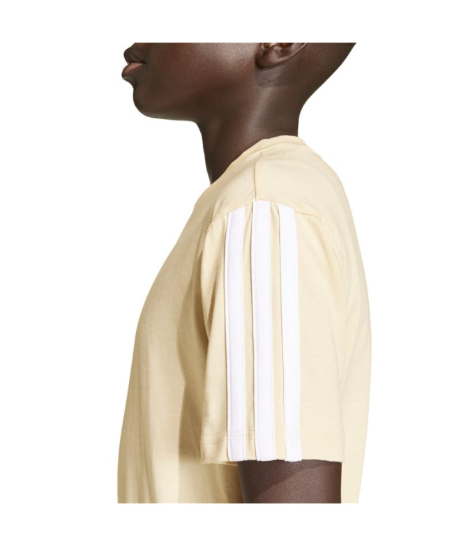 Camiseta adidas 3 Bandas 160 Infantil Licr/Branco