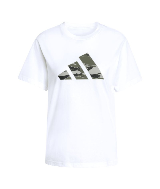 Camiseta adidas Camo Mulher Branco