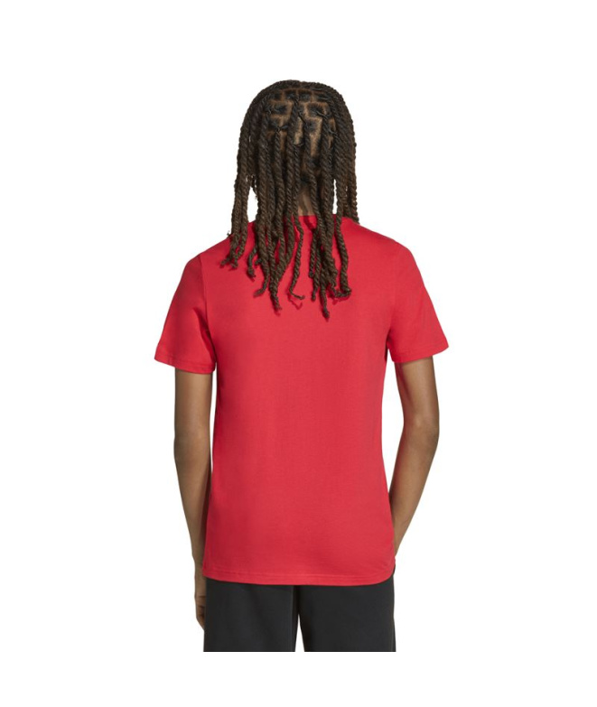 Camiseta adidas Colleg Infantil Granate/Branco