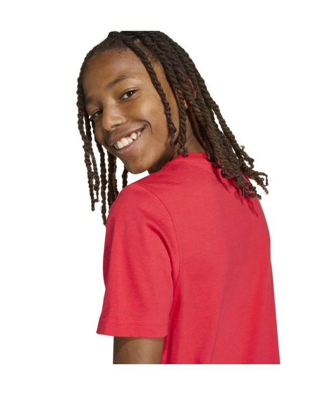 T-shirt adidas Colleg Enfant Grenat/Blanc