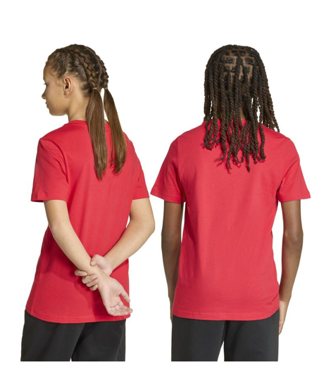 T-shirt adidas Colleg Enfant Grenat/Blanc