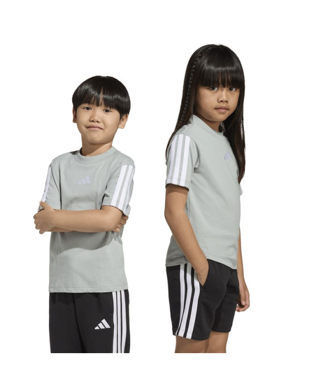 T-shirt adidas Lk 3 Bandas 160 Enfant Sama/Blanc