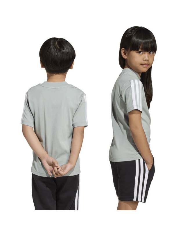 T-shirt adidas Lk 3 Bandas 160 Enfant Sama/Blanc