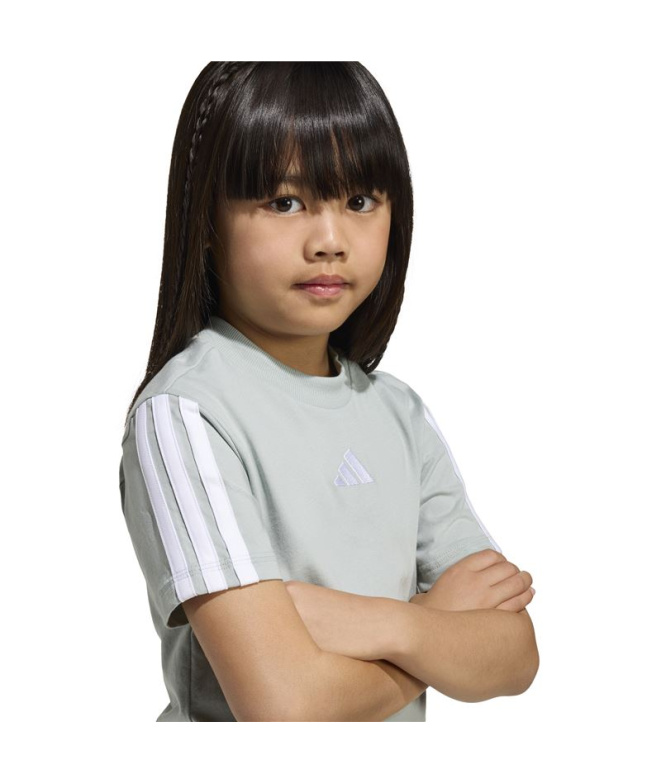 T-shirt adidas Lk 3 Bandas 160 Enfant Sama/Blanc