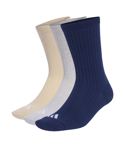 Meias adidas Lbl Elev Crw 3P Licr/Brgrcl/Azul Escuro